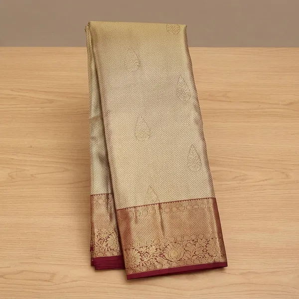 Maroon_Dharmavaram_Pure_Silk_Saree