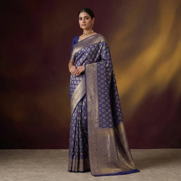 Royal_Blue_Zariwork_Gold_Silk_Silk_Saree