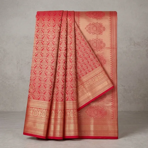 Rani_Pink_Zariwork_Gold_Silk_Silk_Saree