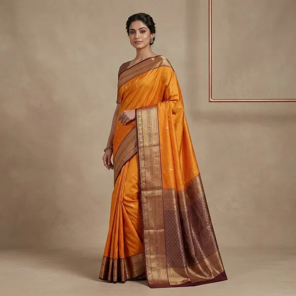 Mustard_Yellow_Zariwork_Gold_Silk_Saree