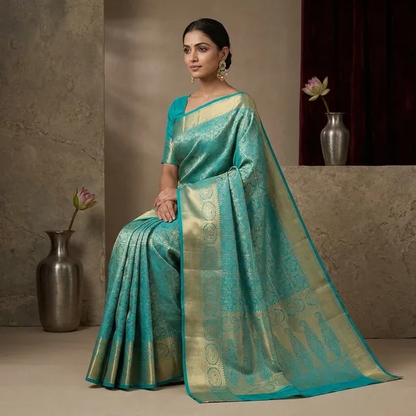 Royal_Blue_Zariwork_Gold_Silk_Silk_Saree
