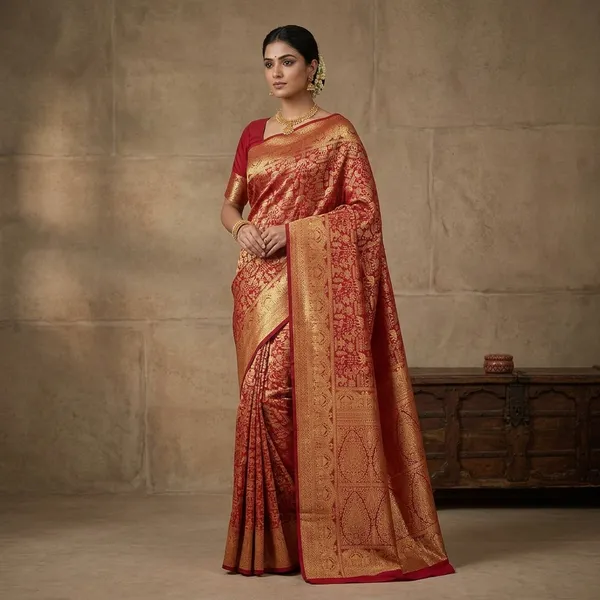 Dark_Maroon_Zariwork_Gold_Silk_Silk_Saree