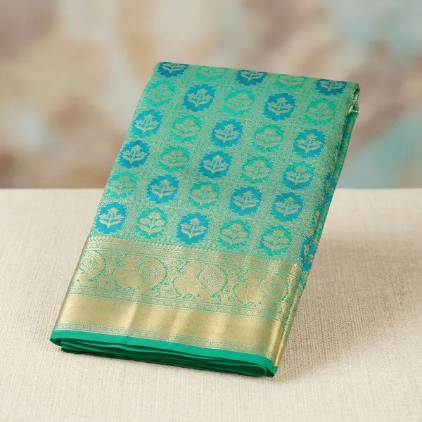 Sea_Green_Zariwork_Gold_Silk_Silk_Saree
