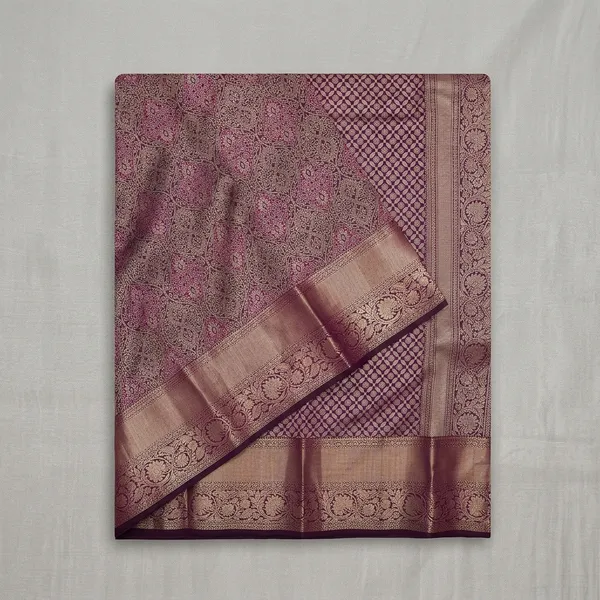 Violet_Zariwork_Silver_Pure_Silk_Saree