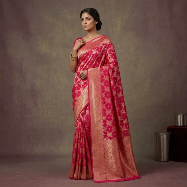 Rani_Pink_Kanjivaram_Pure_Silk_Saree