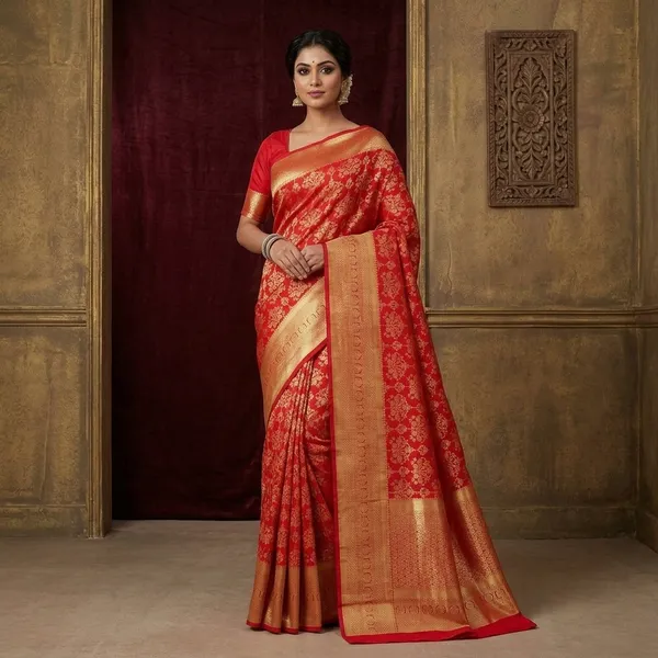 Red_Zariwork_Gold_Pure_Silk_Saree