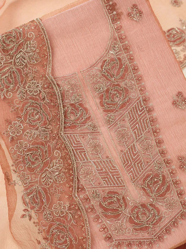 Rust_Tissue_Threadwork_Unstitched_Dress_Material_With_Matching_Bottom_And_Dupatta