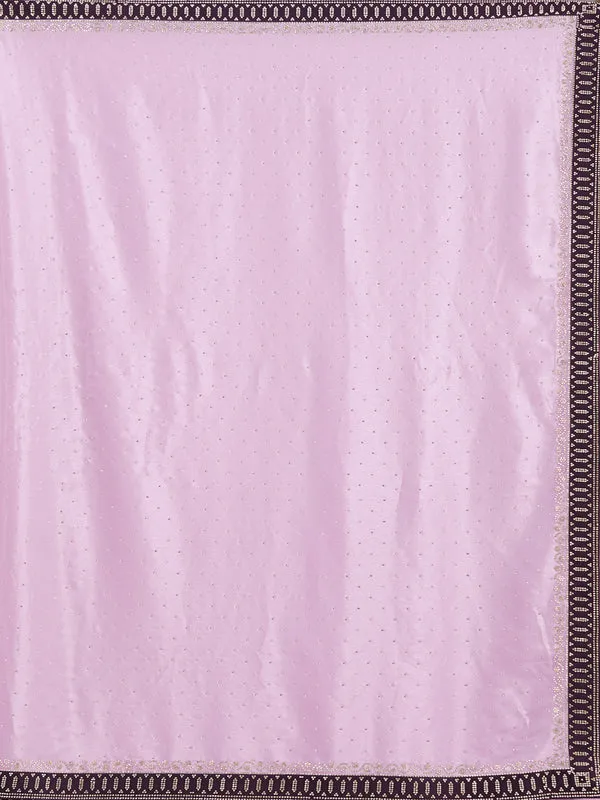Lavender_Satin_Gold_Stonework_Saree_With_Matching_Blouse_Piece