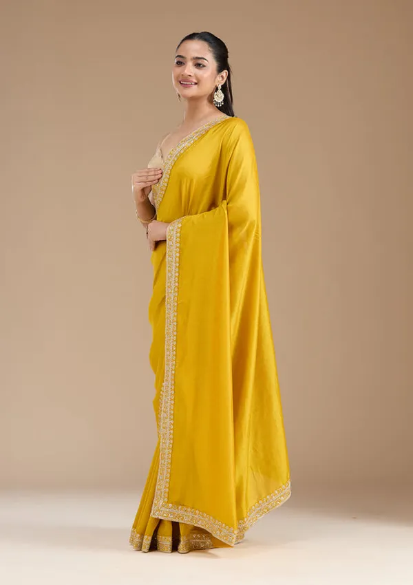 Mustard_Soft_Raw_Silk_Gold_Zariwork_Saree_With_Matching_Blouse_Piece
