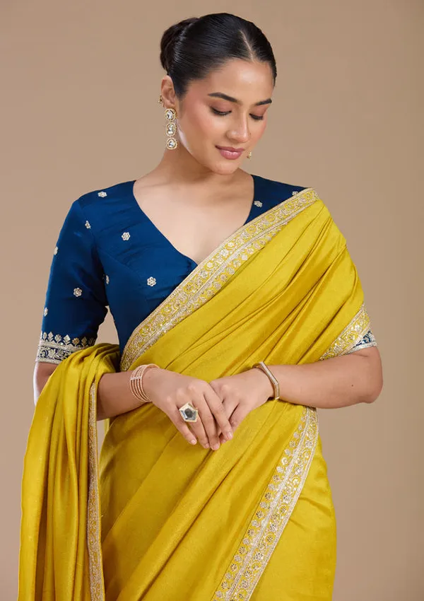 Mustard_Soft_Raw_Silk_Gold_Zariwork_Saree_With_Matching_Blouse_Piece