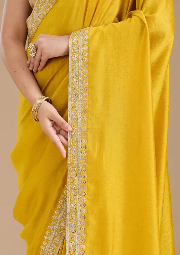 Mustard_Soft_Raw_Silk_Gold_Zariwork_Saree_With_Matching_Blouse_Piece