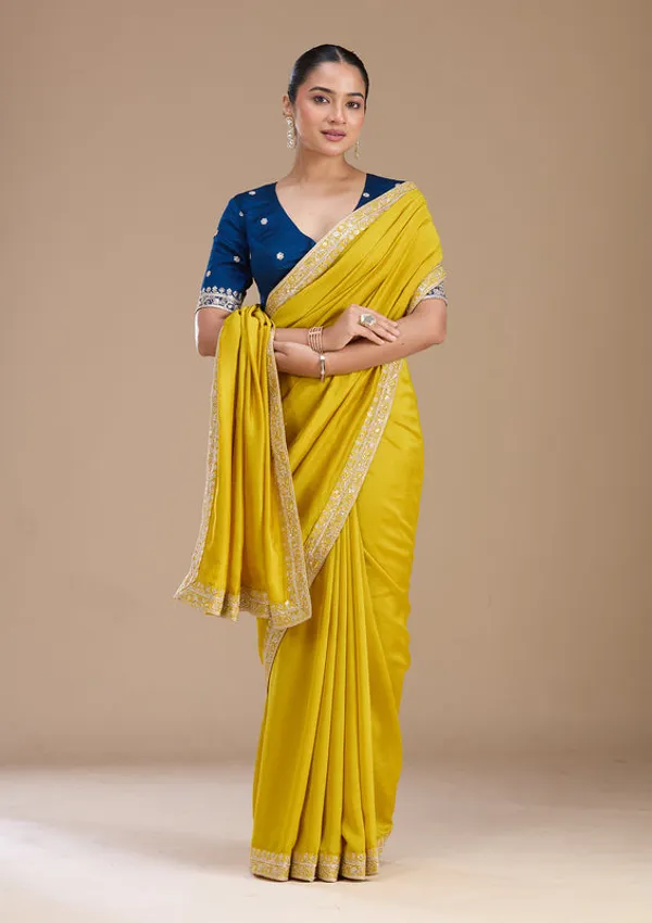 Mustard_Soft_Raw_Silk_Gold_Zariwork_Saree_With_Matching_Blouse_Piece