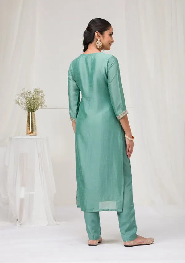Sea_Green_Soft_Raw_Silk_Threadwork_Straight_Kurta_With_Regular_Pant_And_Dupatta