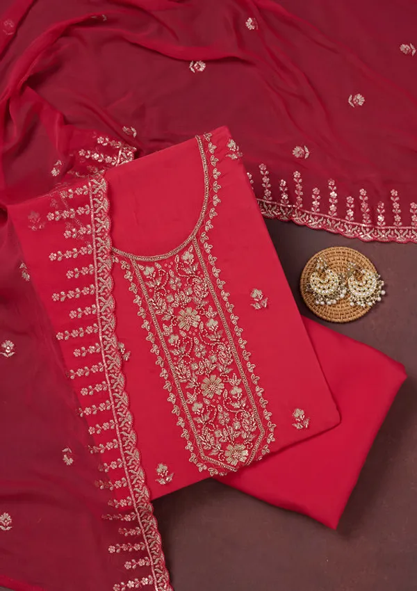 Rani_Pink_Crepe_Threadwork_Unstitched_Dress_Material_With_Matching_Bottom_And_Dupatta