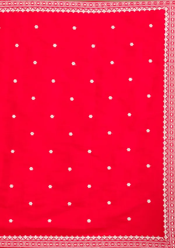 Red_Crepe_Silver_Zariwork_Straight_Kurta_With_Pant_Regular_And_Dupatta
