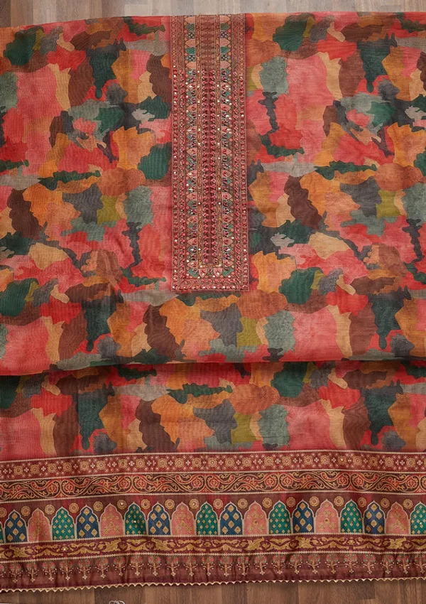 Multi_Chanderi_Abstract_Geometric_Threadwork_Unstitched_Dress_Material_With_Matching_Bottom_And_Dupatta