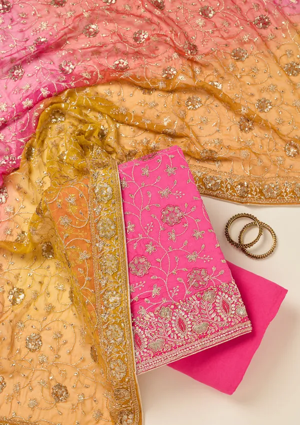Pink_Multi_Georgette_Zariwork_Unstitched_Dress_Material_With_Matching_Bottom_And_Dupatta