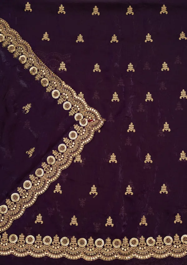 Purple_Organza_Cording_Unstitched_Dress_Material_With_Matching_Bottom_And_Dupatta