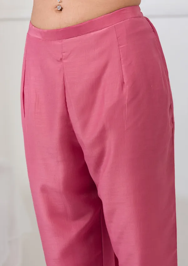 Onion_Pink_Soft_Raw_Silk_Threadwork_Straight_Kurta_With_Regular_Pant_And_Dupatta