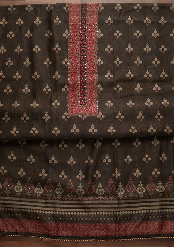 Black_Chanderi_Floral_Sequins_Unstitched_Dress_Material_With_Matching_Bottom_And_Dupatta