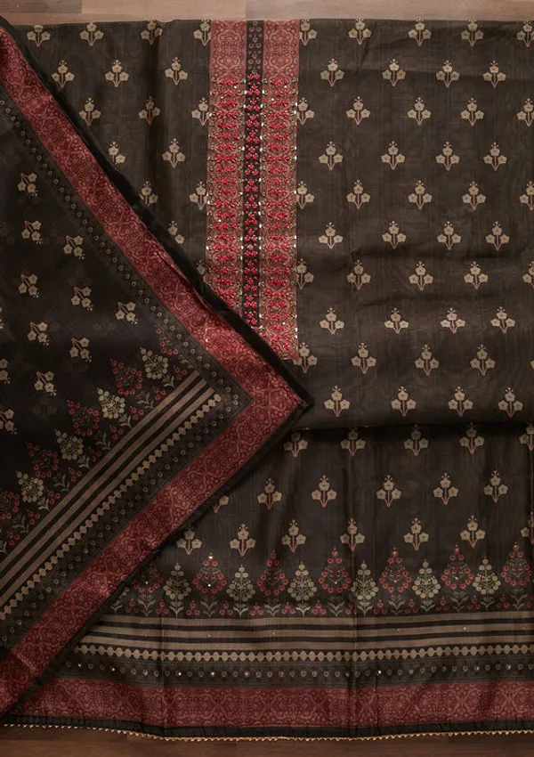 Black_Chanderi_Floral_Sequins_Unstitched_Dress_Material_With_Matching_Bottom_And_Dupatta