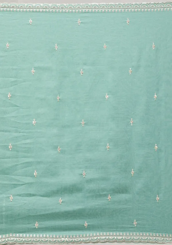Sea_Green_Soft_Raw_Silk_Threadwork_Straight_Kurta_With_Regular_Pant_And_Dupatta