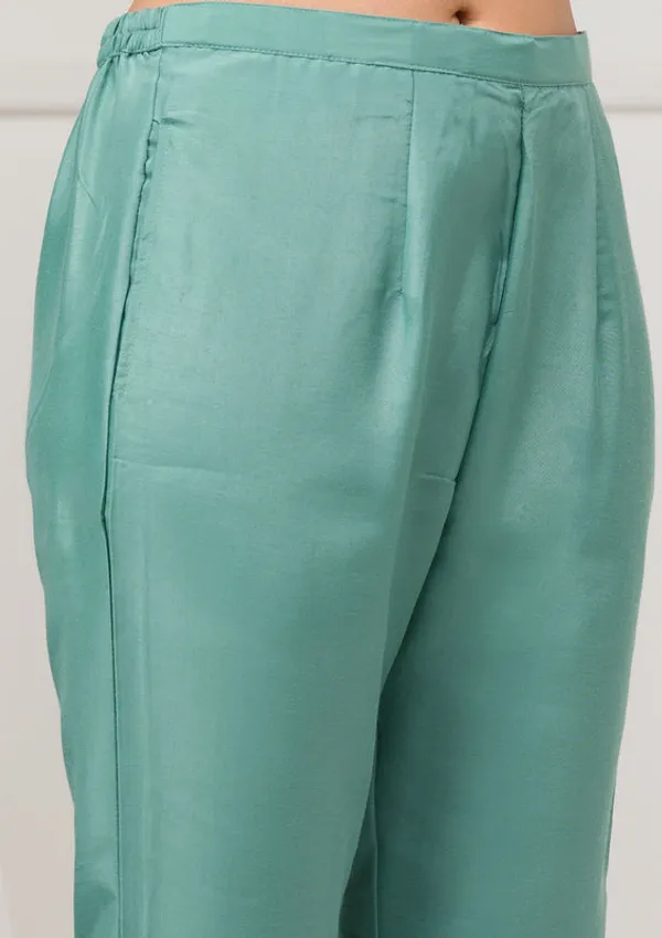 Sea_Green_Soft_Raw_Silk_Threadwork_Straight_Kurta_With_Regular_Pant_And_Dupatta