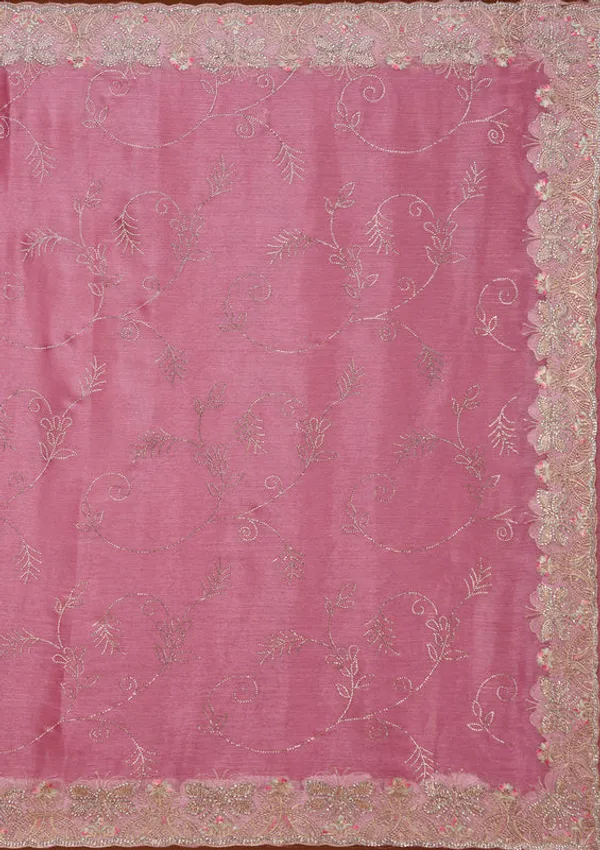 Pink_Organza_Gold_Stonework_Saree_With_Matching_Blouse_Piece