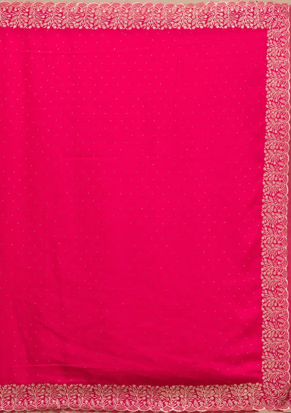 Rani_Pink_Soft_Raw_Silk_Gold_Zariwork_Saree_With_Matching_Blouse_Piece