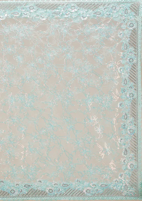 Sky_Blue_Net_Sequins_Saree_With_Matching_Blouse_Piece