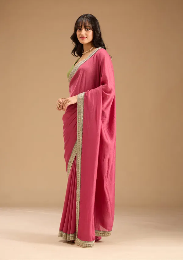 Onion_Pink_Soft_Raw_Silk_Gold_Zariwork_Saree_With_Matching_Blouse_Piece
