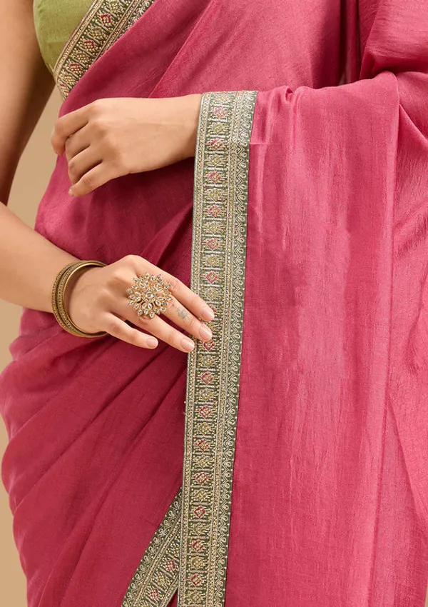 Onion_Pink_Soft_Raw_Silk_Gold_Zariwork_Saree_With_Matching_Blouse_Piece