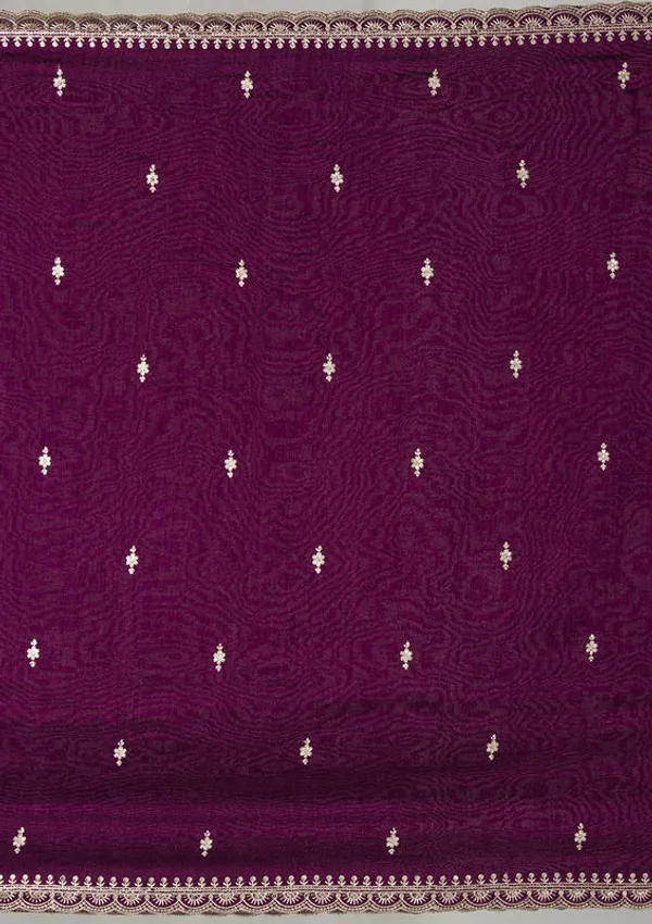Purple_Soft_Raw_Silk_Gold_Zariwork_Straight_Kurta_With_Pant_Regular_And_Dupatta