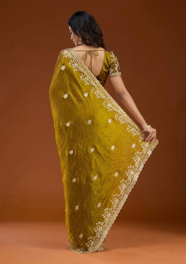 Mustard_Tissue_Gold_Zariwork_Saree_With_Matching_Blouse_Piece