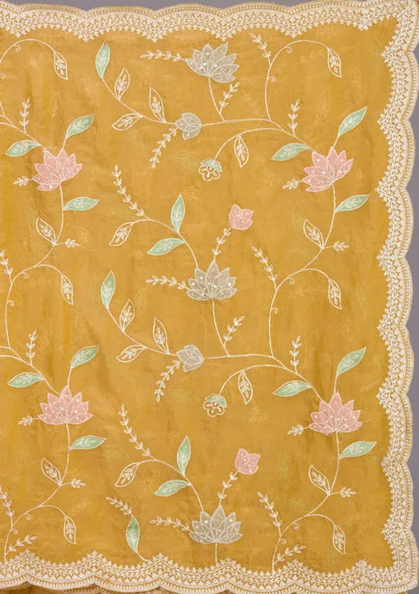 Mustard_Tissue_Gold_Zariwork_Saree_With_Matching_Blouse_Piece