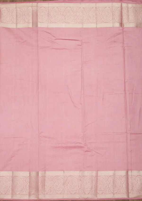 Onion_Pink_Silk_Buti_Zariwork_Saree_With_Matching_Blouse_Piece