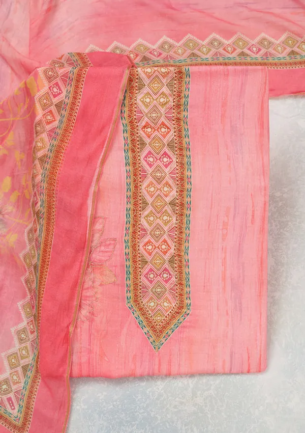 Pink_Muslin_Gold_Zariwork_Unstitched_Dress_Material_With_Matching_Bottom_And_Dupatta