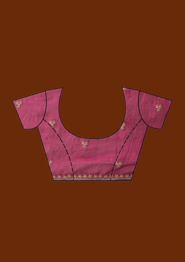 Wine_Tissue_Gold_Zariwork_Saree_With_Matching_Blouse_Piece