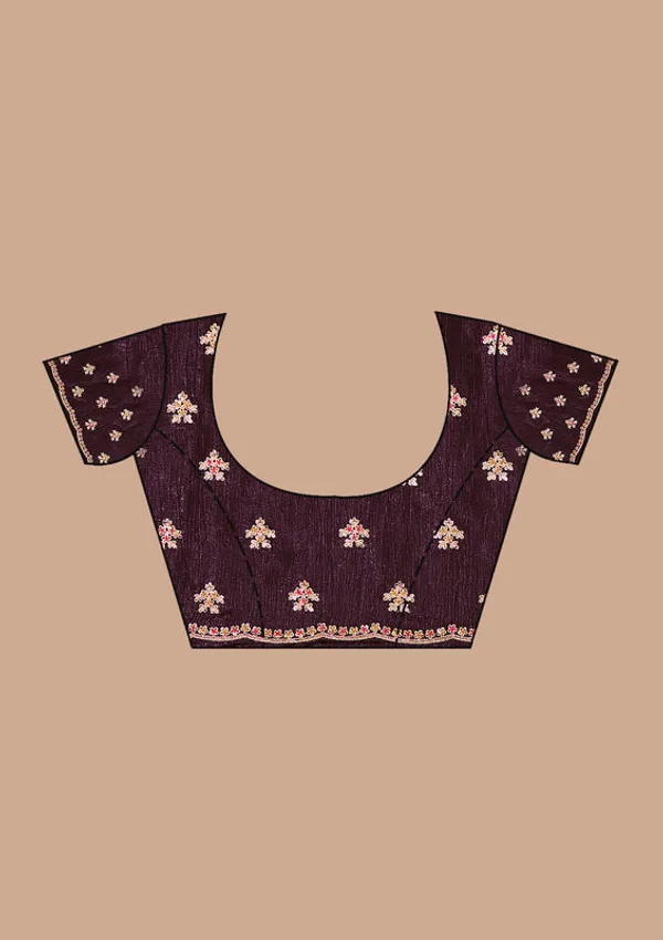 Purple_Georgette_Cording_Saree_With_Matching_Blouse_Piece