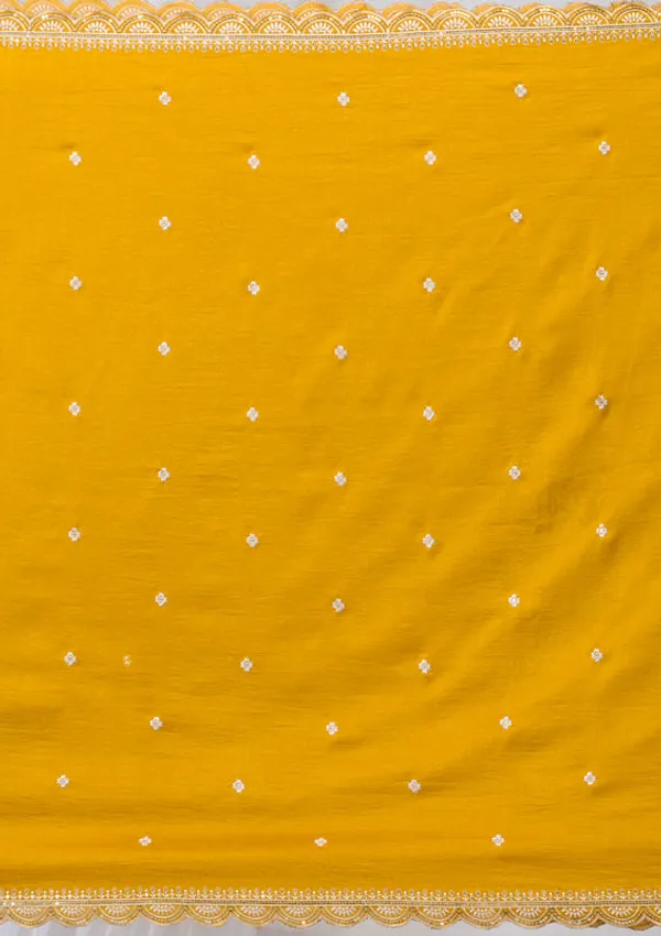 Mustard_Soft_Raw_Silk_Threadwork_Straight_Kurta_With_Pant_Regular_And_Dupatta