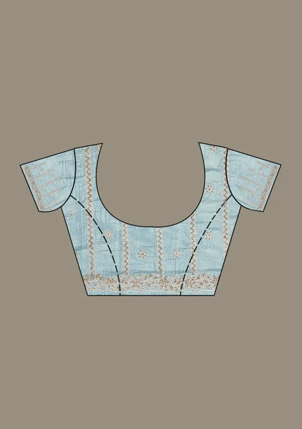 Blue_Tissue_Cutwork_Saree_With_Matching_Blouse_Piece