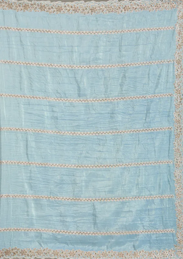 Blue_Tissue_Cutwork_Saree_With_Matching_Blouse_Piece