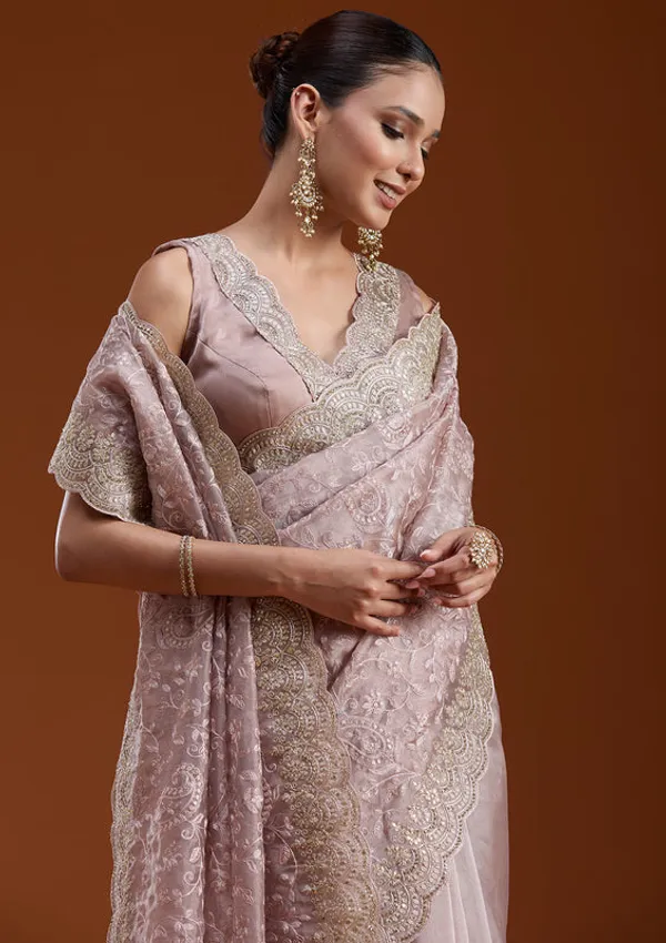 Mauve_Tissue_Cording_Saree_With_Matching_Blouse_Piece