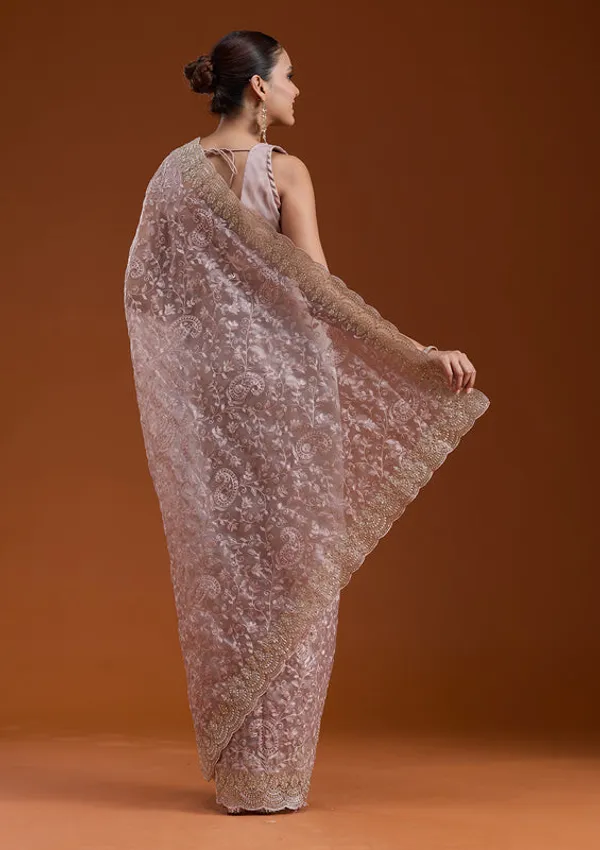 Mauve_Tissue_Cording_Saree_With_Matching_Blouse_Piece