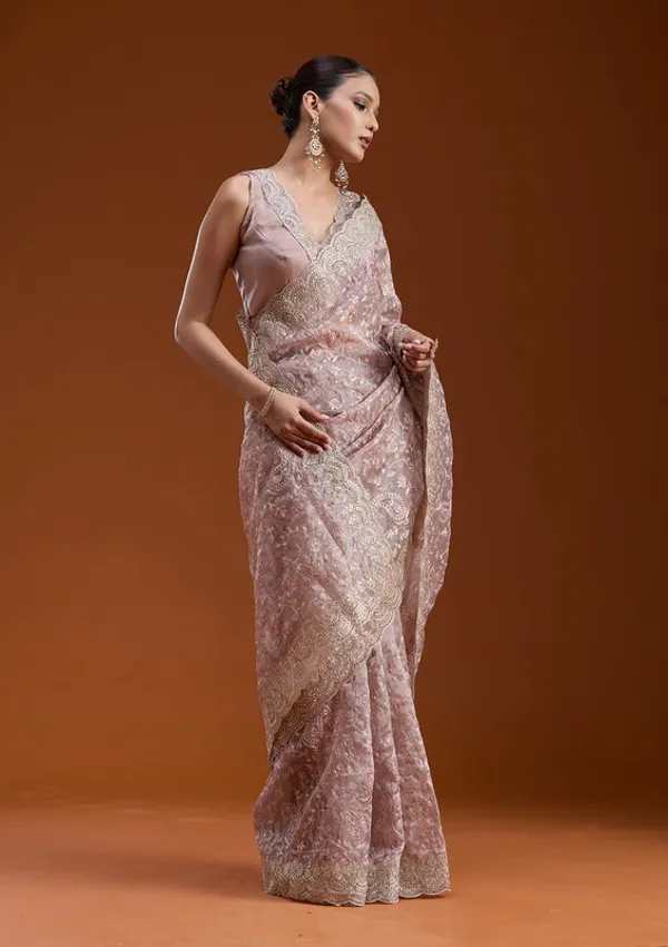 Mauve_Tissue_Cording_Saree_With_Matching_Blouse_Piece