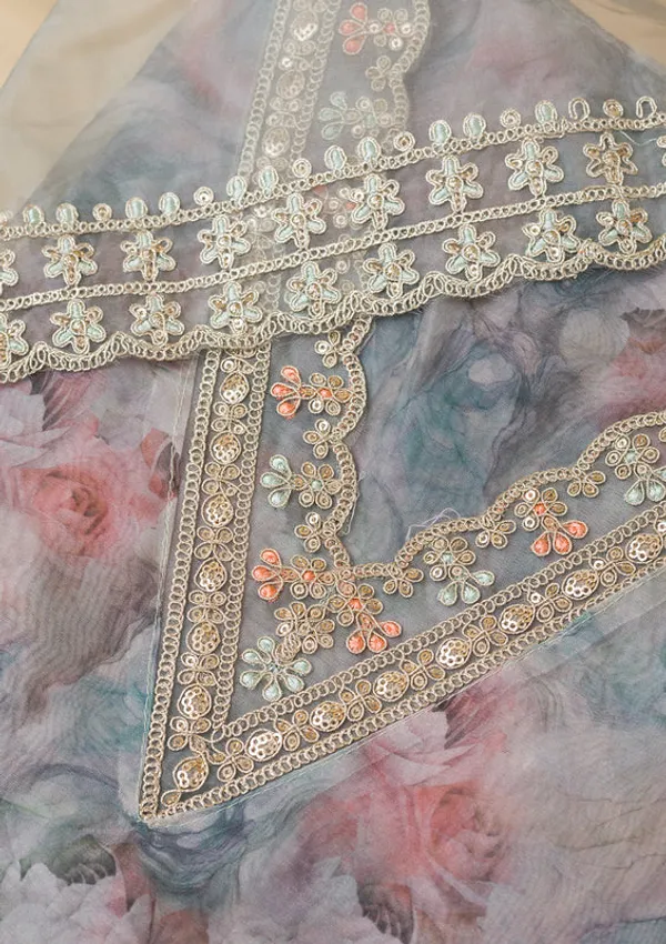 Sea_Green_Tissue_Floral_Silver_Zardozi_Work_Unstitched_Dress_Material_With_Matching_Bottom_And_Dupatta