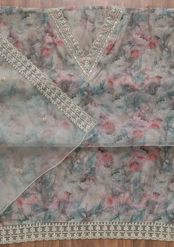 Sea_Green_Tissue_Floral_Silver_Zardozi_Work_Unstitched_Dress_Material_With_Matching_Bottom_And_Dupatta