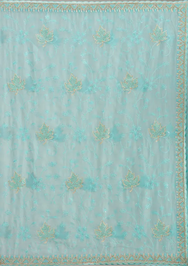 Sky_Blue_Chiffon_Threadwork_Saree_With_Matching_Blouse_Piece
