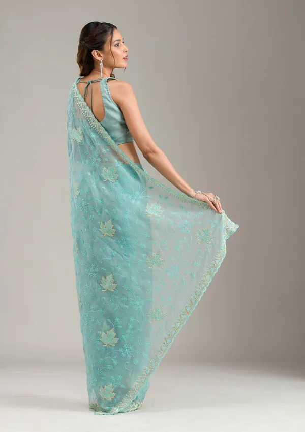 Sky_Blue_Chiffon_Threadwork_Saree_With_Matching_Blouse_Piece