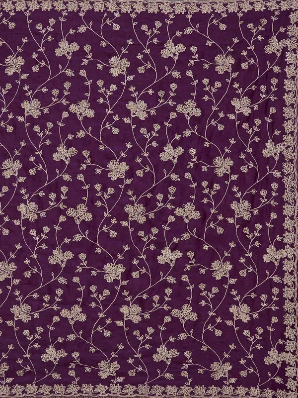 Purple_Tissue_Threadwork_Saree_With_Matching_Blouse_Piece